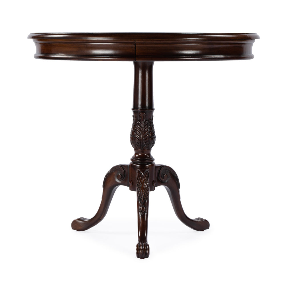 Butler Specialty Company - Heritage - Carissa 30 in. W Round Wood Pedestal Foyer Table, Dark Brown - 533211
