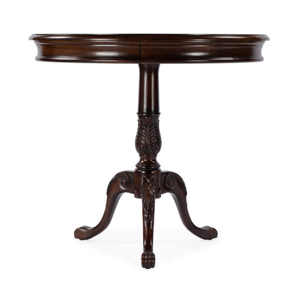 Butler Specialty Company - Heritage - Carissa 30 in. W Round Wood Pedestal Foyer Table, Dark Brown - 533211