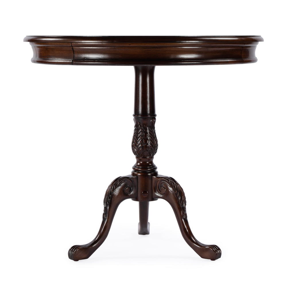 Butler Specialty Company - Heritage - Carissa 30 in. W Round Wood Pedestal Foyer Table, Dark Brown - 533211
