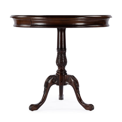 Butler Specialty Company - Heritage - Carissa 30 in. W Round Wood Pedestal Foyer Table, Dark Brown - 533211