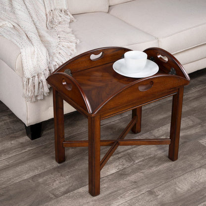 Butler Specialty Company - Carlisle 30 in. W Oval Wood Butler Table, Medium Brown - 2427001 view 6