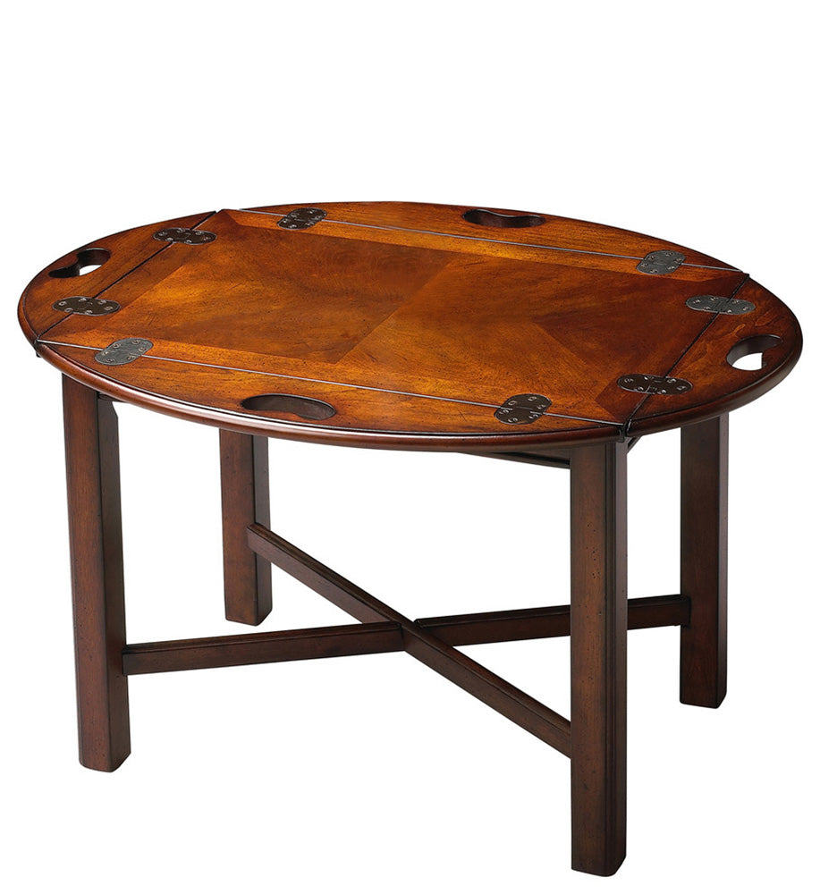 Butler Specialty Company - Carlisle 30 in. W Oval Wood Butler Table, Dark Brown - 2427024