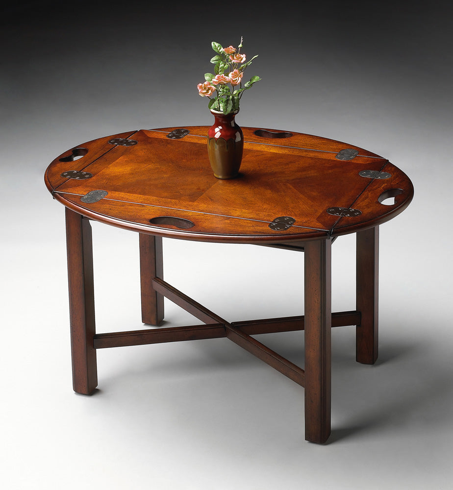 Butler Specialty Company - Carlisle 30 in. W Oval Wood Butler Table, Dark Brown - 2427024
