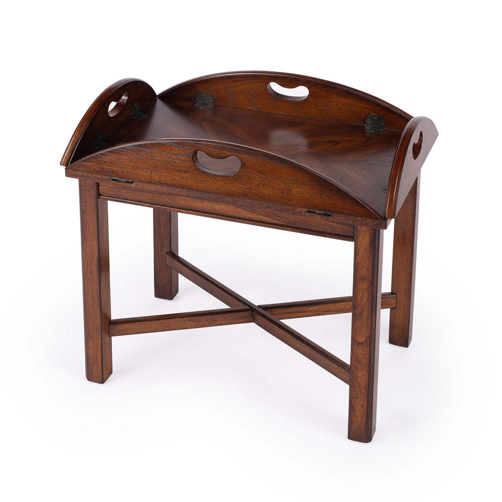 Butler Specialty Company - Carlisle 30 in. W Oval Wood Butler Table, Medium Brown - 2427001