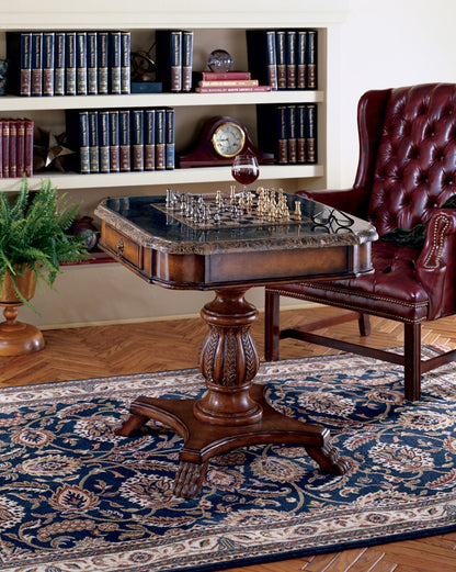 Butler Specialty Company - Heritage - Carlyle 30 in. W Square Fossil Stone Square Game Table, Multi-Color - 506070