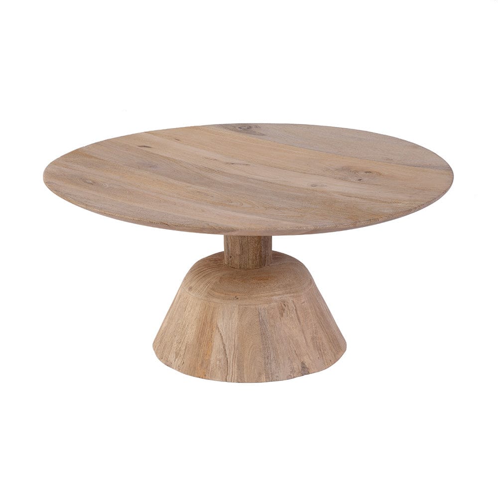 Butler Specialty Company - Carmine 30 in. W Round Wood Petite Pedestal Base Coffee Table, Natural - 5903312 View 1