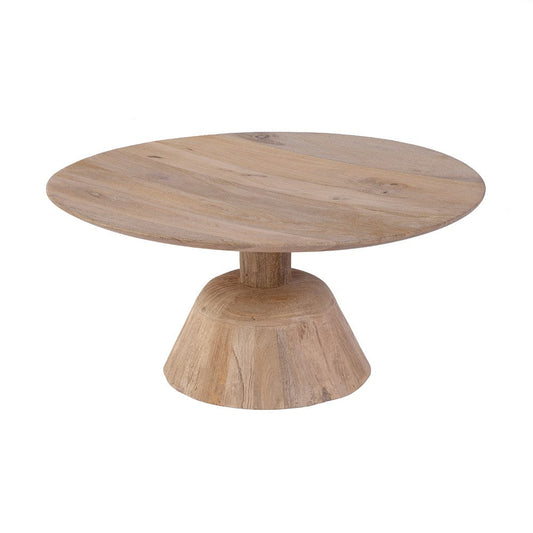 Butler Specialty Company - Carmine 30 in. W Round Wood Petite Pedestal Base Coffee Table, Natural - 5903312 View 1