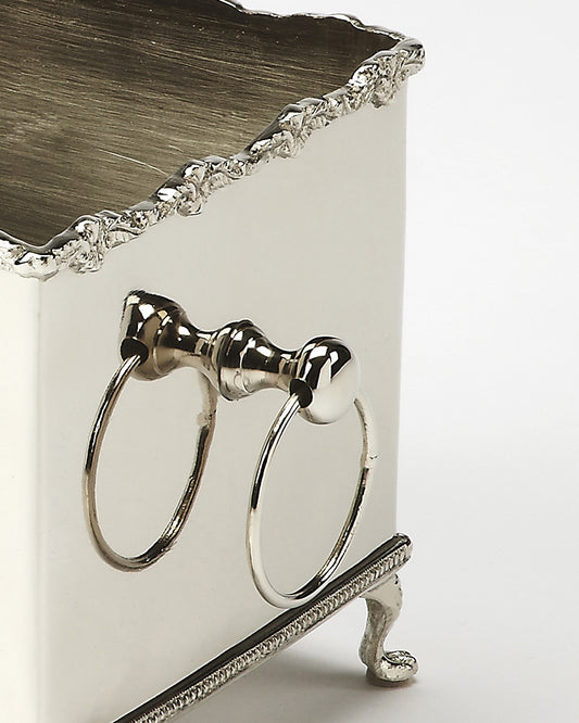 Butler Specialty Company - Hors D'oeuvres - Cascio 6 in. H x 6.5 in. W Indoor Planter, Silver - 4321016