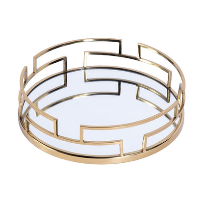 Butler Specialty Company - Cecil Round Serving Tray, Gold - 5804016 View 1