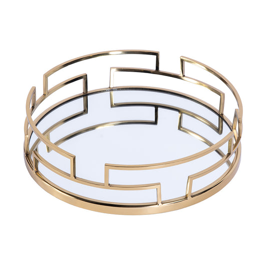 Butler Specialty Company - Cecil Round Serving Tray, Gold - 5804016 View 1