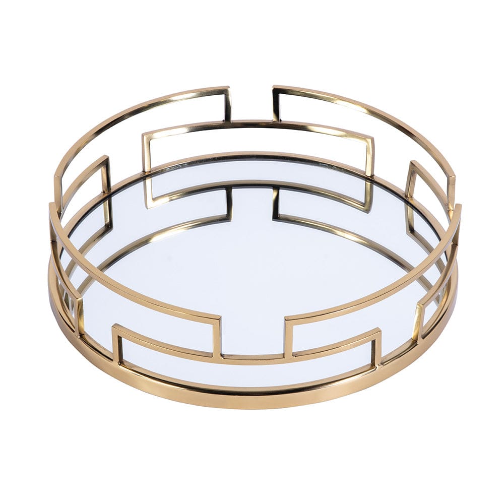 Butler Specialty Company - Cecil Round Serving Tray, Gold - 5804016 View 2