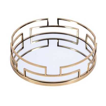 Butler Specialty Company - Cecil Round Serving Tray, Gold - 5804016 View 2