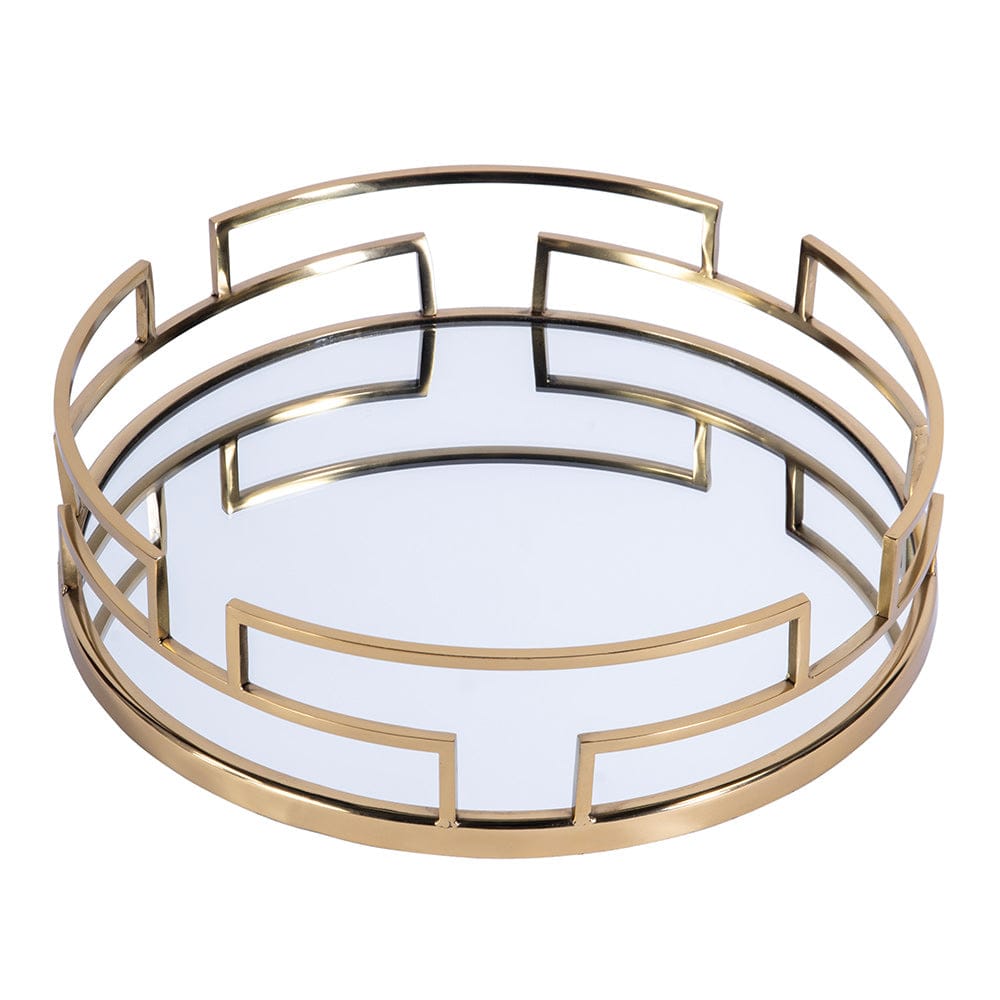 Butler Specialty Company - Cecil Round Serving Tray, Gold - 5804016 View 3