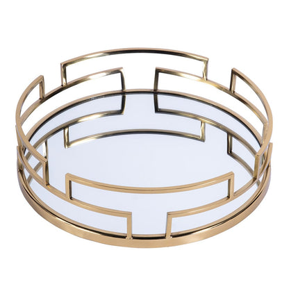 Butler Specialty Company - Cecil Round Serving Tray, Gold - 5804016 View 3