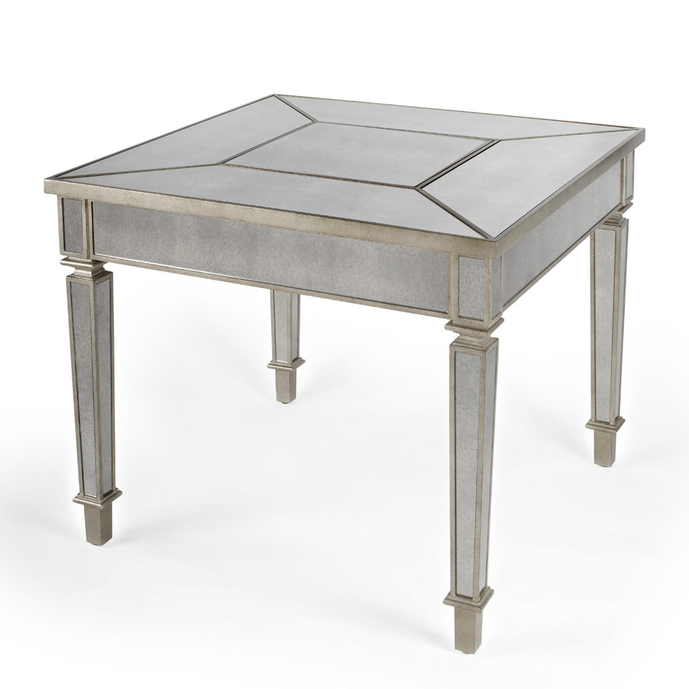 Butler Specialty Company - Celeste Mirrored Game Table, Silver - 3766146