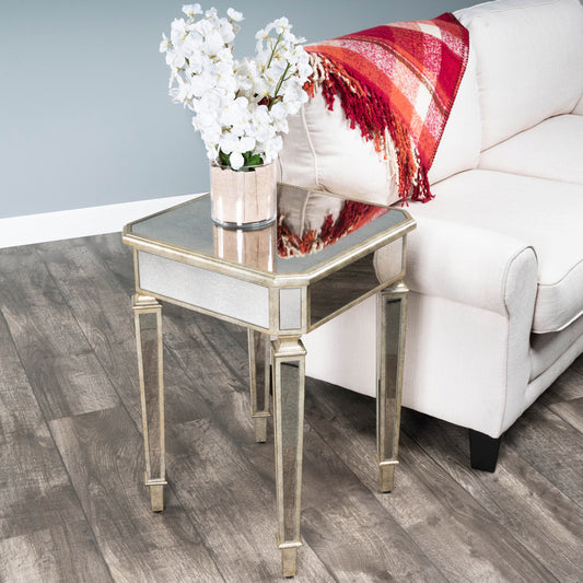 Butler Specialty Company - Celeste Mirrored Side Table, Silver - 3806146