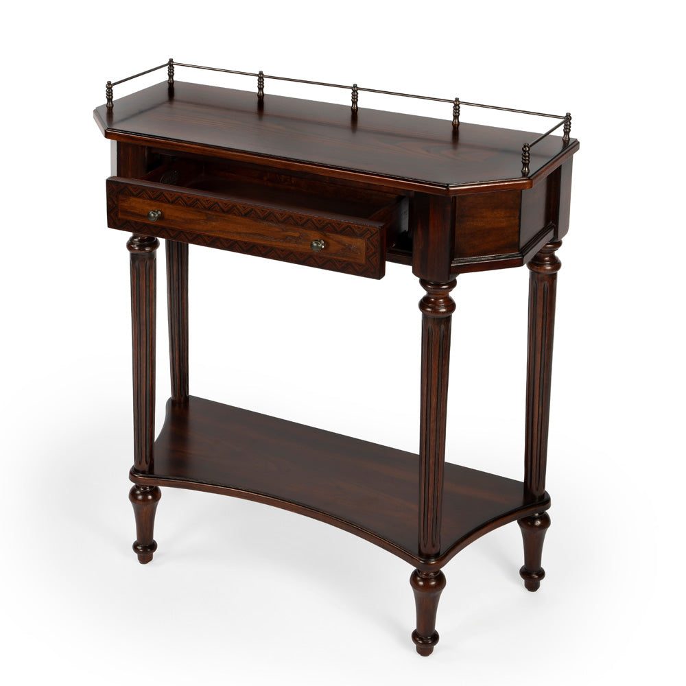 Butler Specialty Company - Charleston 30 in. W Rectangular Wood 1 Drawer Console Table, Dark Brown - 883024