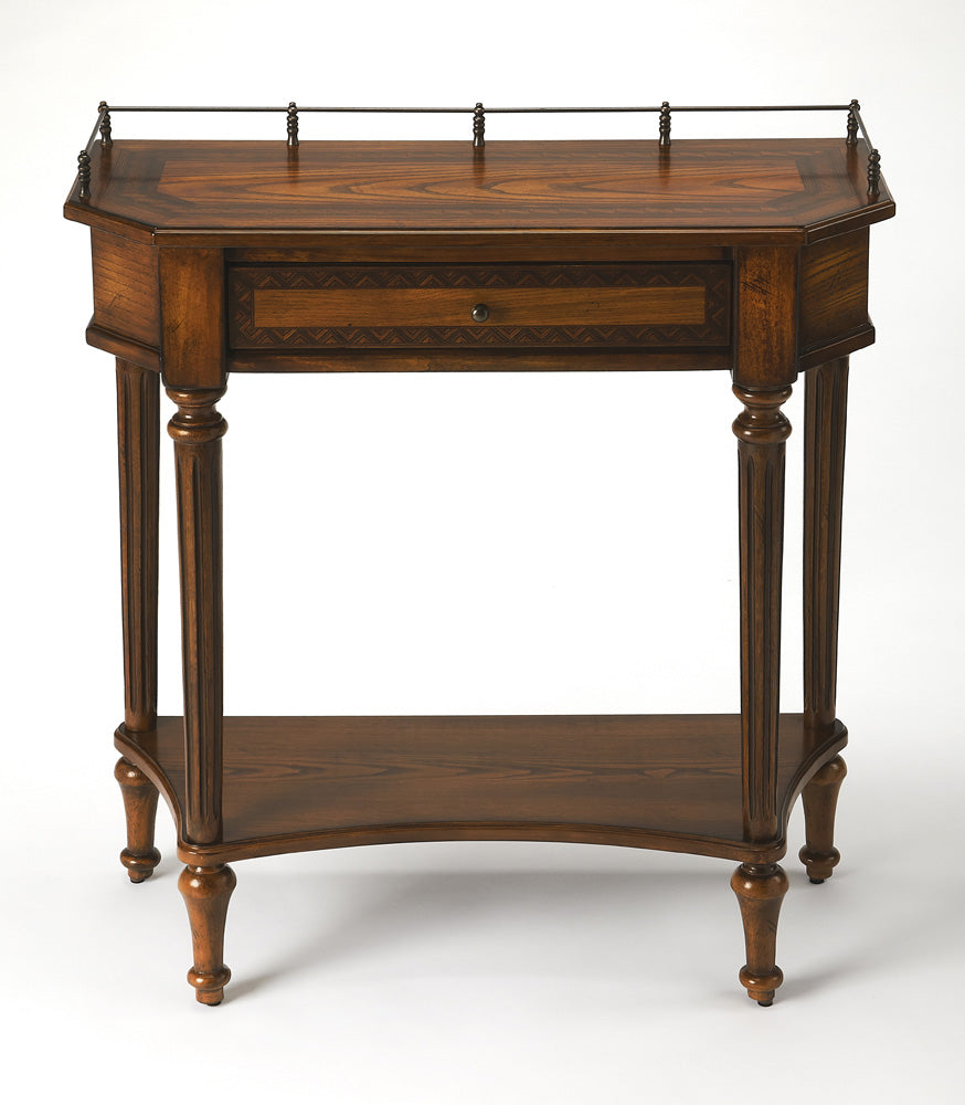 Butler Specialty Company - Charleston 30 in. W Rectangular Wood 1 Drawer Console Table, Medium Brown - 883040