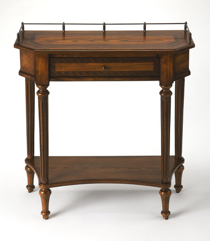 Butler Specialty Company - Charleston 30 in. W Rectangular Wood 1 Drawer Console Table, Medium Brown - 883040