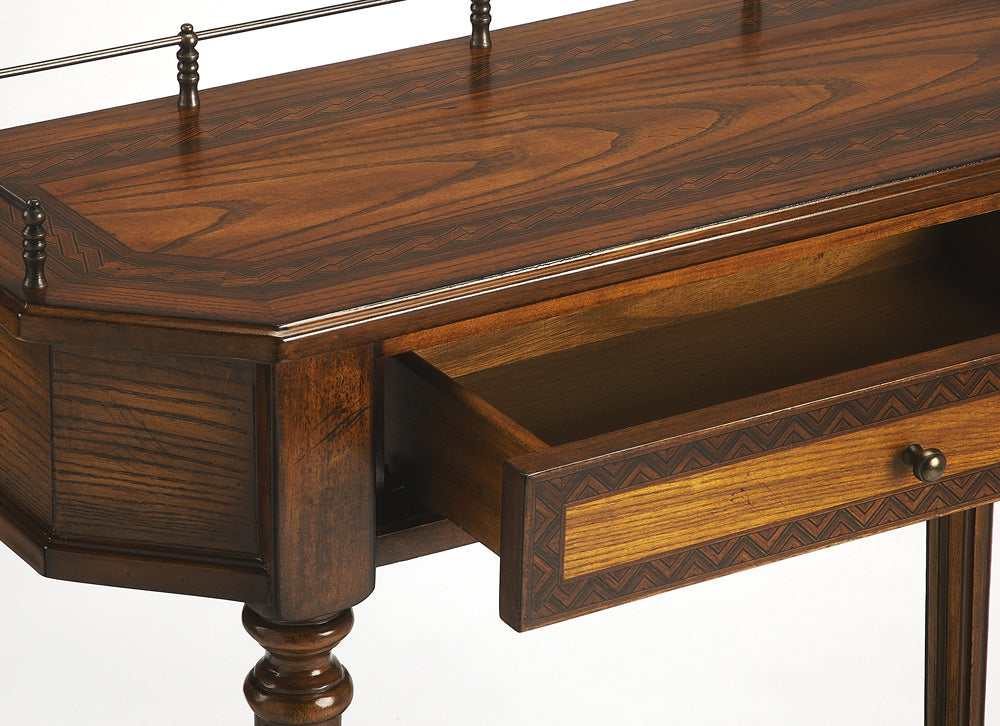 Butler Specialty Company - Charleston 30 in. W Rectangular Wood 1 Drawer Console Table, Medium Brown - 883040