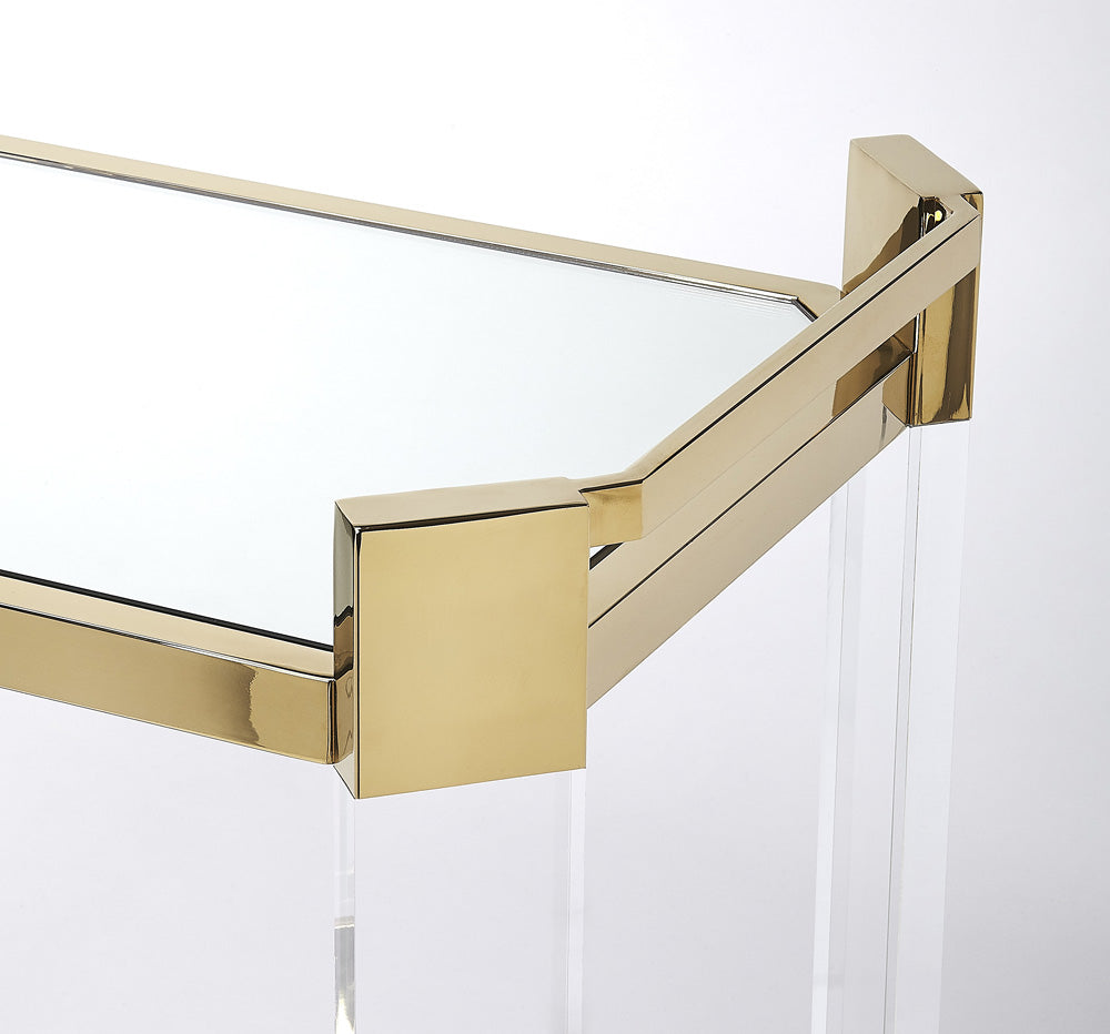 Butler Specialty Company - Charlevoix Acrylic & Serving Cart, Gold - 5408335