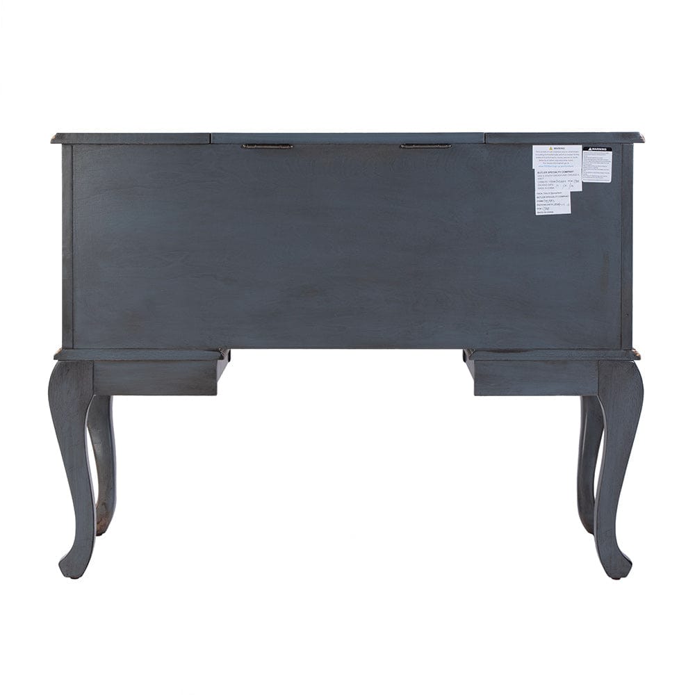Butler Specialty Company - Charlotte 40 in. W Rectangular Wood Vanity/Valet Desk w Storage Drawers and Mirror, Pastel Blue - 735483 View 4
