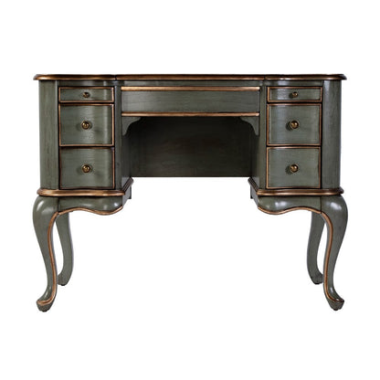 Butler Specialty Company - Charlotte 40 in. W Rectangular Wood Vanity/Valet Desk w Storage Drawers and Mirror, Pastel Green - 735482 View 3