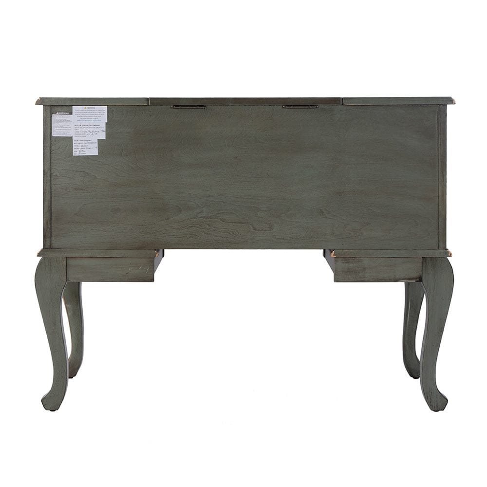 Butler Specialty Company - Charlotte 40 in. W Rectangular Wood Vanity/Valet Desk w Storage Drawers and Mirror, Pastel Green - 735482 View 4