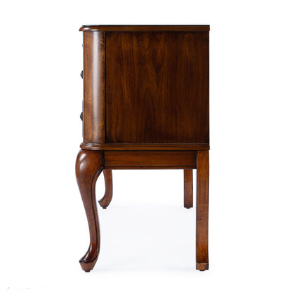 Butler Specialty Company - Heritage - Charlotte 40 in. W Rectangular Wood 6 Drawer Vanity Desk, Antique Cherry - 735011