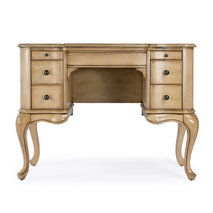 Butler Specialty Company - Heritage - Charlotte 40 in. W Rectangular Wood 6 Drawer Vanity Desk, Beige - 735424