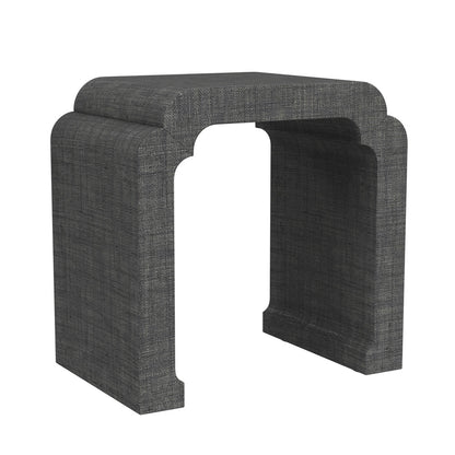 Butler Specialty Company - Chatham 24 in. W Rectangular Raffia Waterfall Side Table, Charcoal - 9739420_CLOSEOUT
