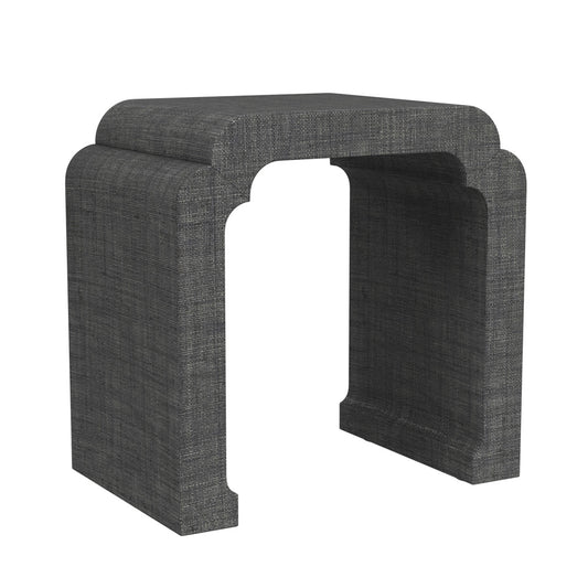 Butler Specialty Company - Chatham 24 in. W Rectangular Raffia Waterfall Side Table, Charcoal - 9739420_CLOSEOUT