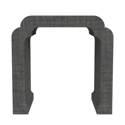 Butler Specialty Company - Chatham 24 in. W Rectangular Raffia Waterfall Side Table, Charcoal - 9739420_CLOSEOUT