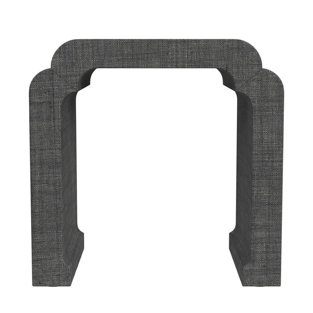 Butler Specialty Company - Chatham 24 in. W Rectangular Raffia Waterfall Side Table, Charcoal - 9739420_CLOSEOUT