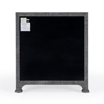 Butler Specialty Company - Chatham 25 in. W Rectangular Raffia 3 Drawer Accent Storage Chest, Charcoal - 9130420_CLOSEOUT