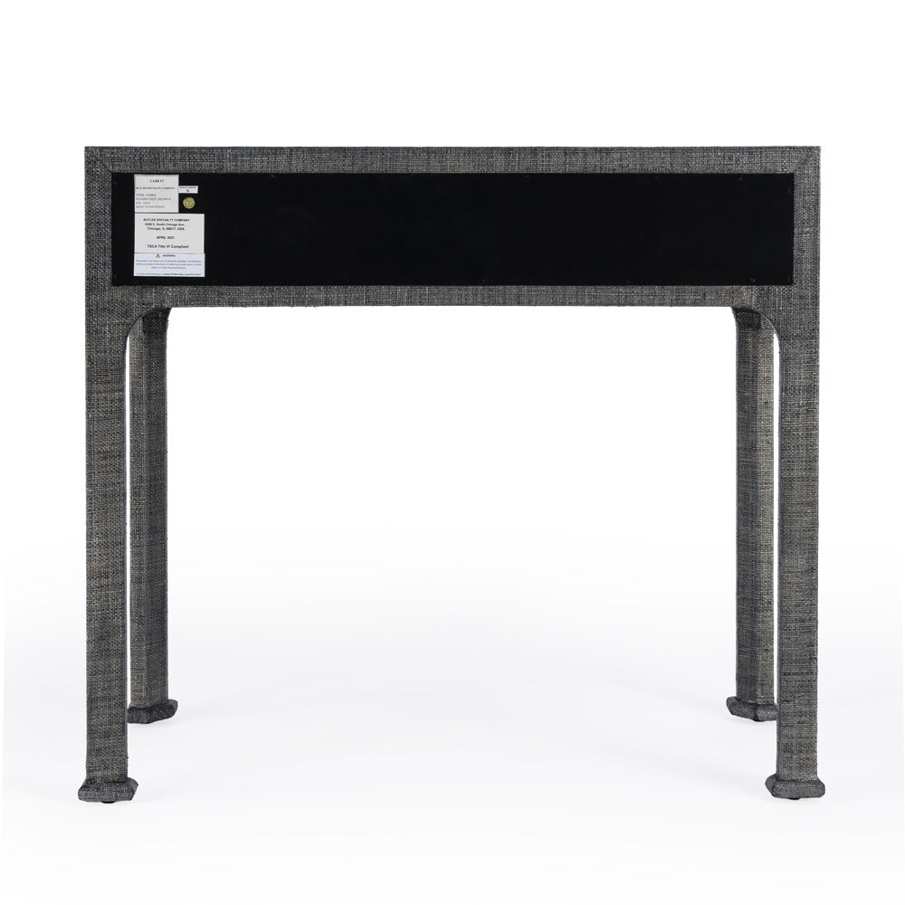 Butler Specialty Company - Chatham 34 in. W Rectangular Raffia 1 Drawer Console Table, Charcoal - 9146420