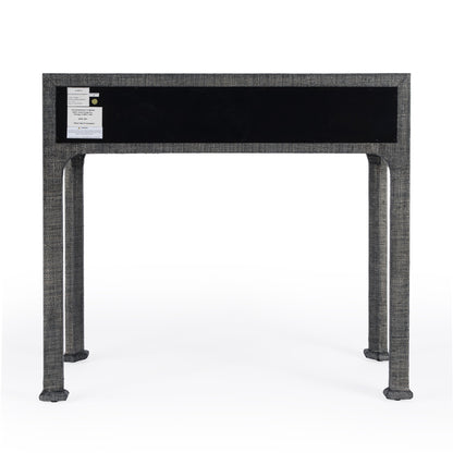 Butler Specialty Company - Chatham 34 in. W Rectangular Raffia 1 Drawer Console Table, Charcoal - 9146420