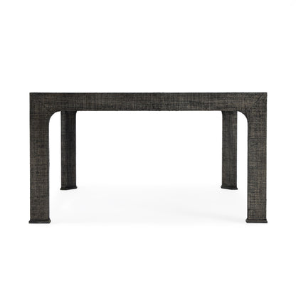 Butler Specialty Company - Chatham 36 in. W Square Glass & Raffia Coffee Table, Charcoal - 9153420_CLOSEOUT