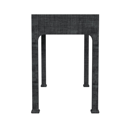 Butler Specialty Company - Chatham 47 in. W Rectangular Raffia & Wood 2 Drawer Writing Desk, Charcoal - 9746420