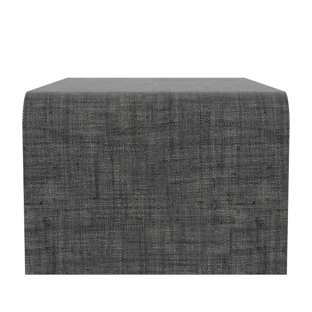 Butler Specialty Company - Chatham 48 in. W Rectangular Raffia Waterfall Coffee Table, Charcoal - 9744420
