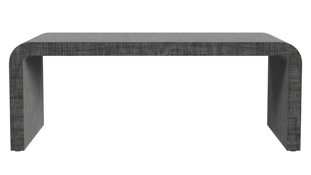 Butler Specialty Company - Chatham 48 in. W Rectangular Raffia Waterfall Coffee Table, Charcoal - 9744420