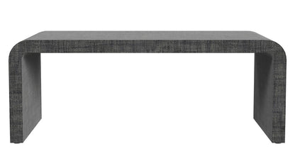 Butler Specialty Company - Chatham 48 in. W Rectangular Raffia Waterfall Coffee Table, Charcoal - 9744420