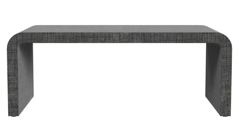 Butler Specialty Company - Chatham 48 in. W Rectangular Raffia Waterfall Coffee Table, Charcoal - 9744420