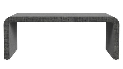 Butler Specialty Company - Chatham 48 in. W Rectangular Raffia Waterfall Coffee Table, Charcoal - 9744420
