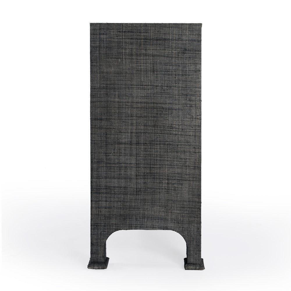 Butler Specialty Company - Chatham 60 in. W Raffia 3 Drawer Sideboard, Charcoal - 9170420