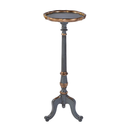 Butler Specialty Company - Chatsworth 13.75 in. W x 36.5 in. H Round Wood Scalloped Edge 3 Leg Pedestal Plant Stand, Pastel Blue - 1931483 View 1