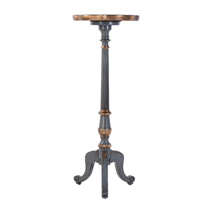 Butler Specialty Company - Chatsworth 13.75 in. W x 36.5 in. H Round Wood Scalloped Edge 3 Leg Pedestal Plant Stand, Pastel Blue - 1931483 View 3