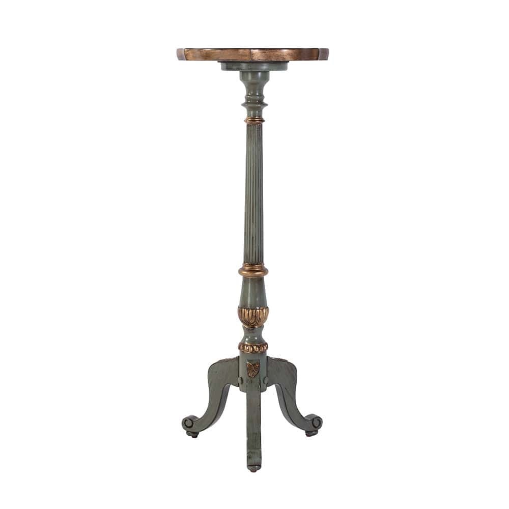 Butler Specialty Company - Chatsworth 13.75 in. W x 36.5 in. H Round Wood Scalloped Edge 3 Leg Pedestal Plant Stand, Pastel Green - 1931482 View 3