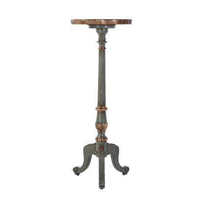 Butler Specialty Company - Chatsworth 13.75 in. W x 36.5 in. H Round Wood Scalloped Edge 3 Leg Pedestal Plant Stand, Pastel Green - 1931482 View 3