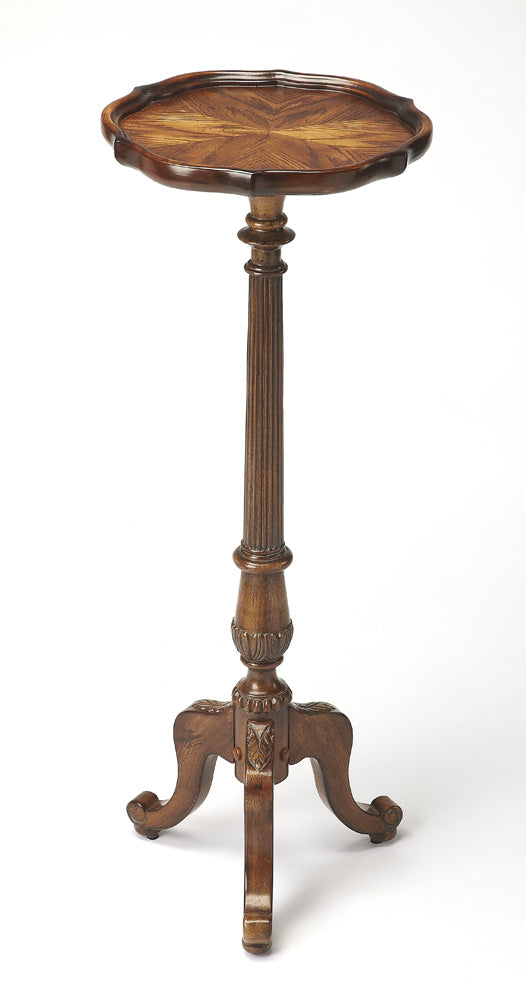Butler Specialty Company - Chatsworth 36.5 in. H x 13.75 in. W Round Wood Pedestal Plant Stand, Medium Brown - 1931001
